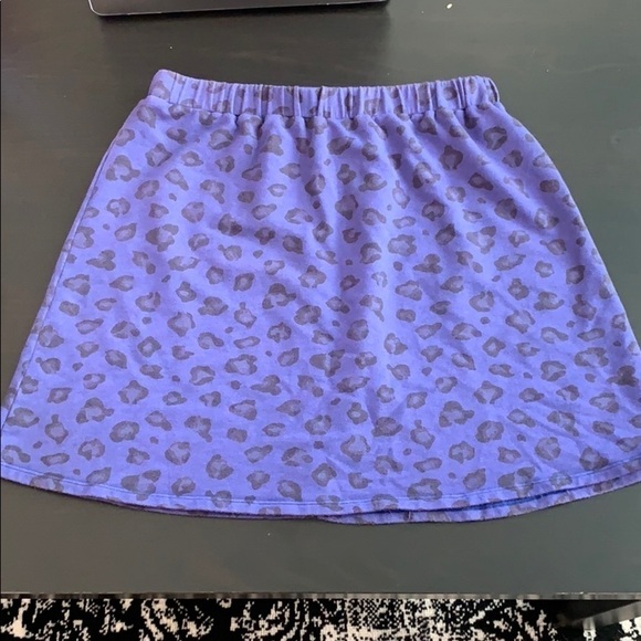 Splendid purple leopard elastic waist skirt - Picture 3 of 7